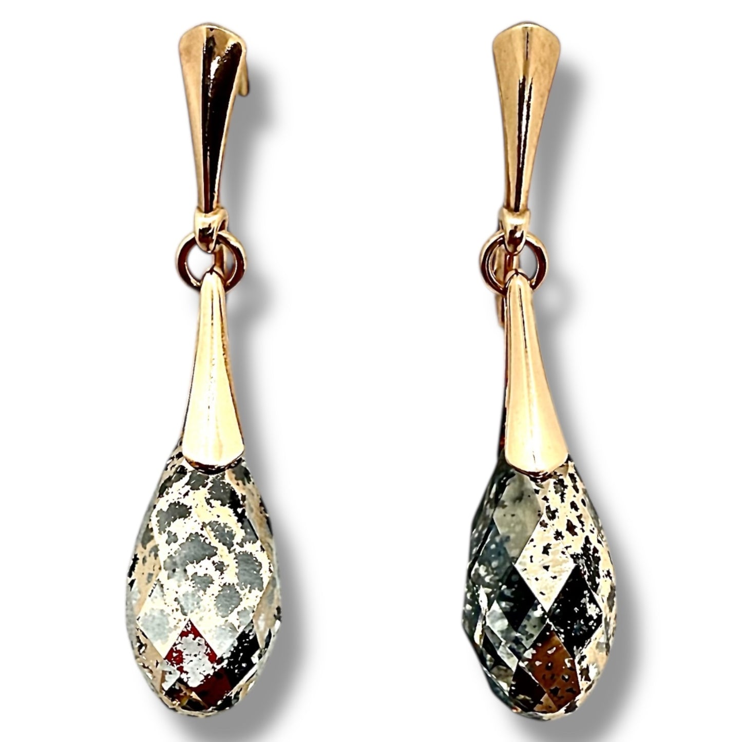 Sudraba Kristālu Auskari / Briolete