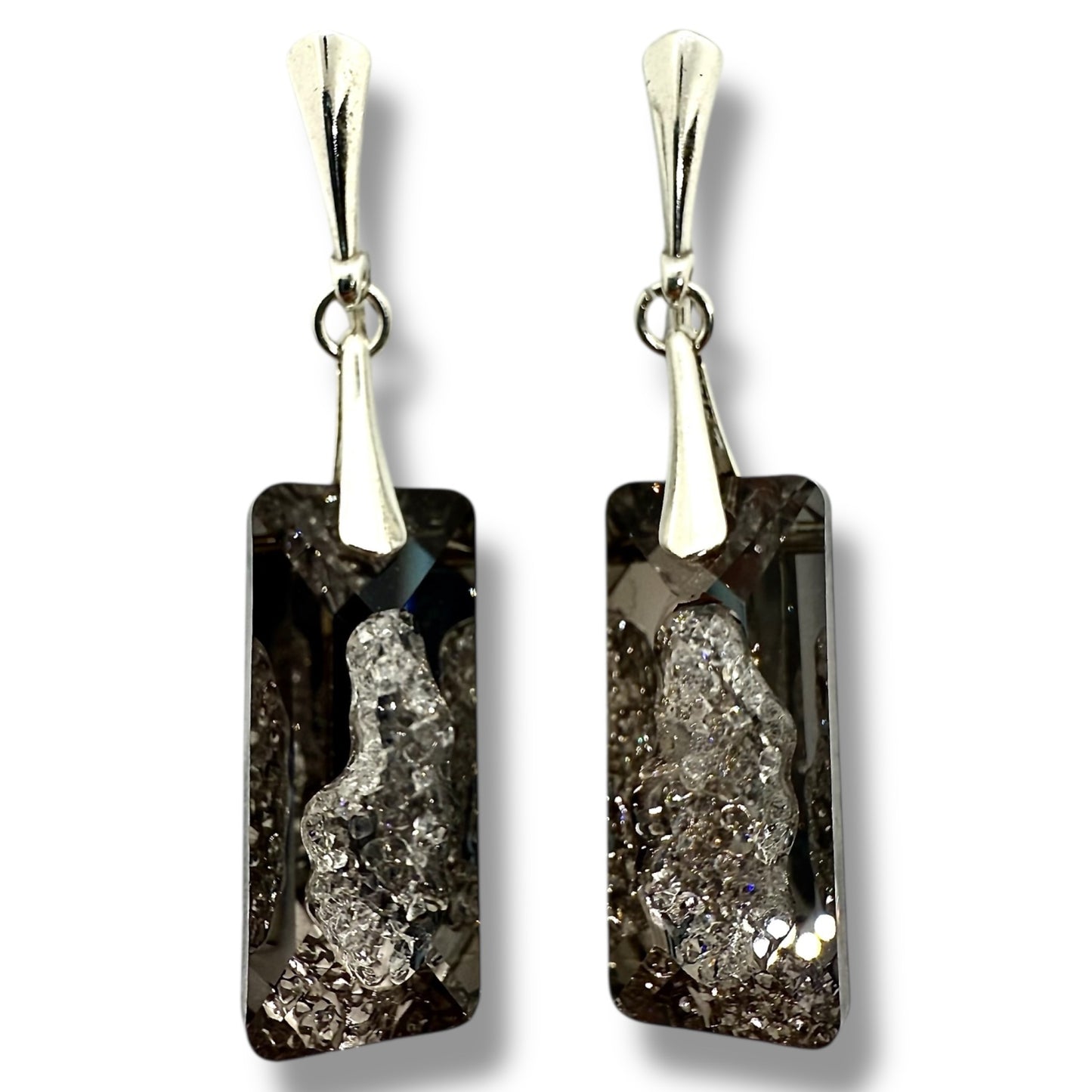 Sudraba Kristālu Auskari / Paradise Shine