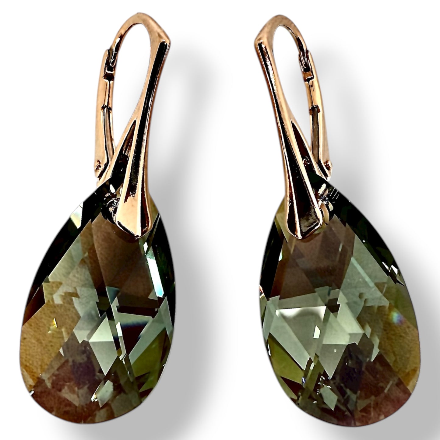 Sudraba kristālu auskari / Pear