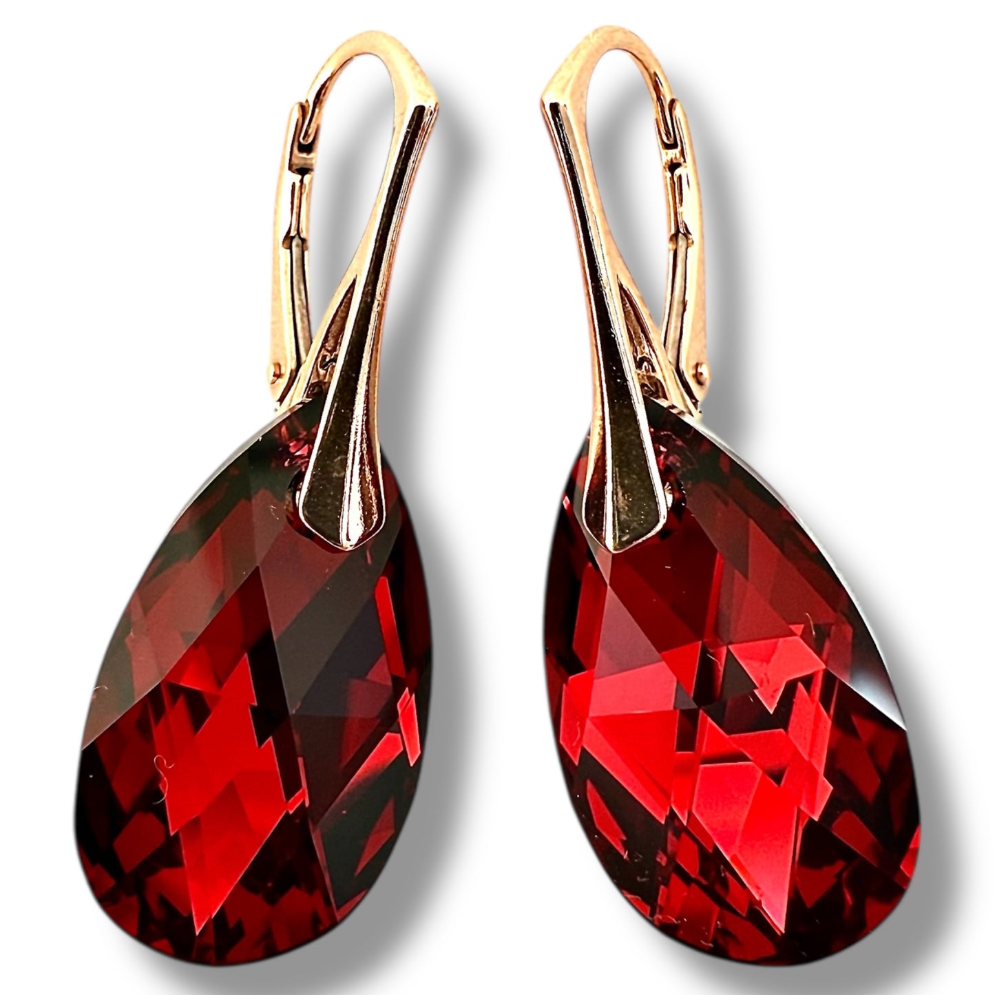 Sudraba kristālu auskari / Pear