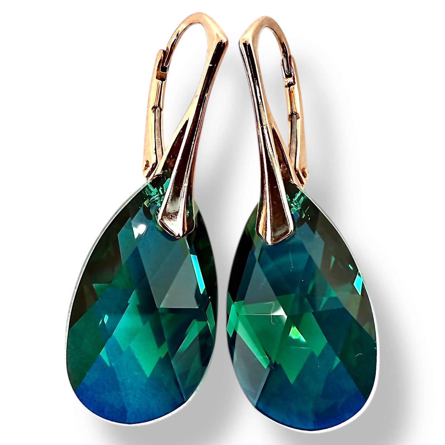 Sudraba kristālu auskari / Pear