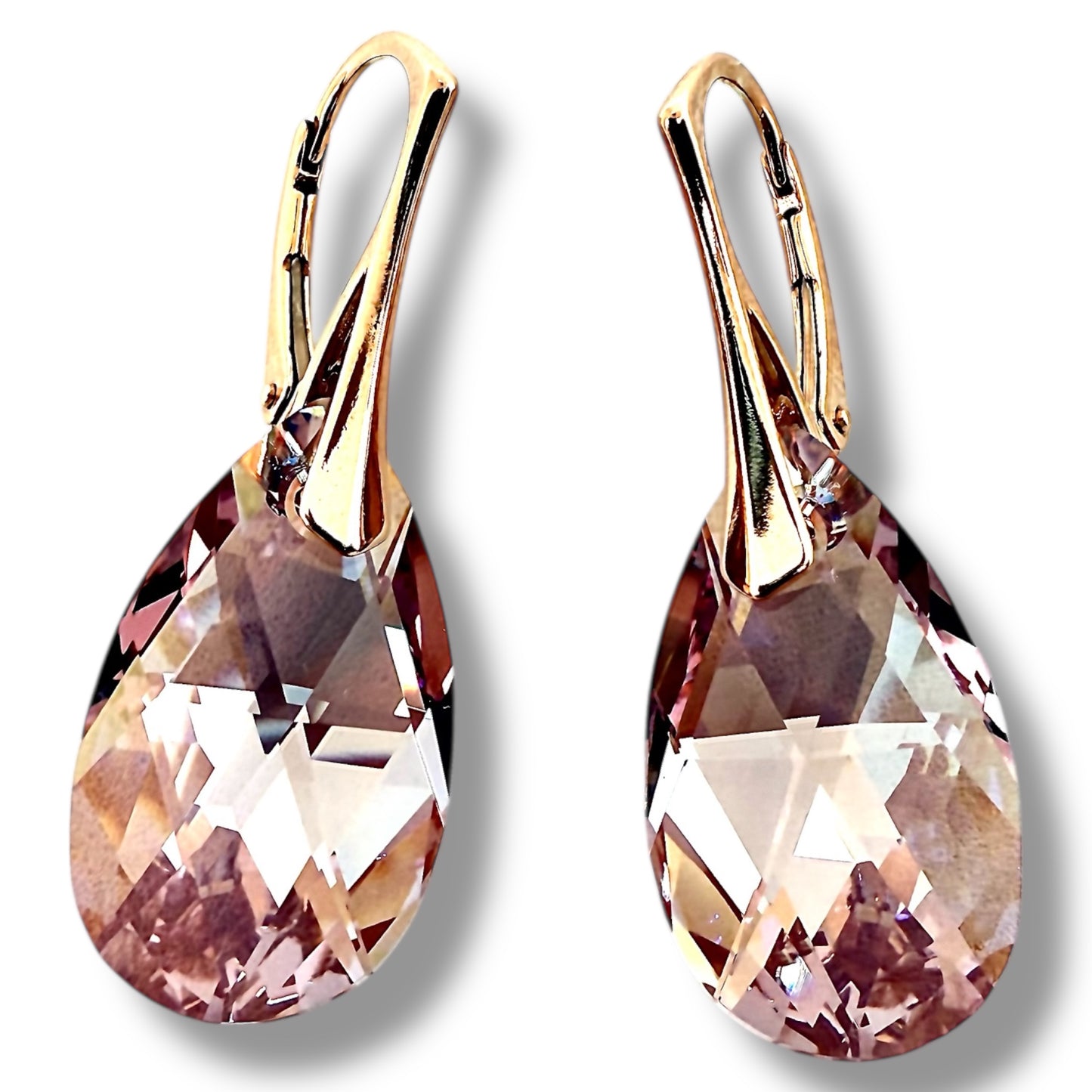 Sudraba kristālu auskari / Pear