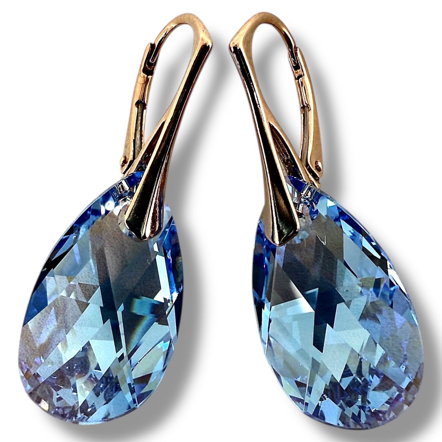 Sudraba kristālu auskari / Pear