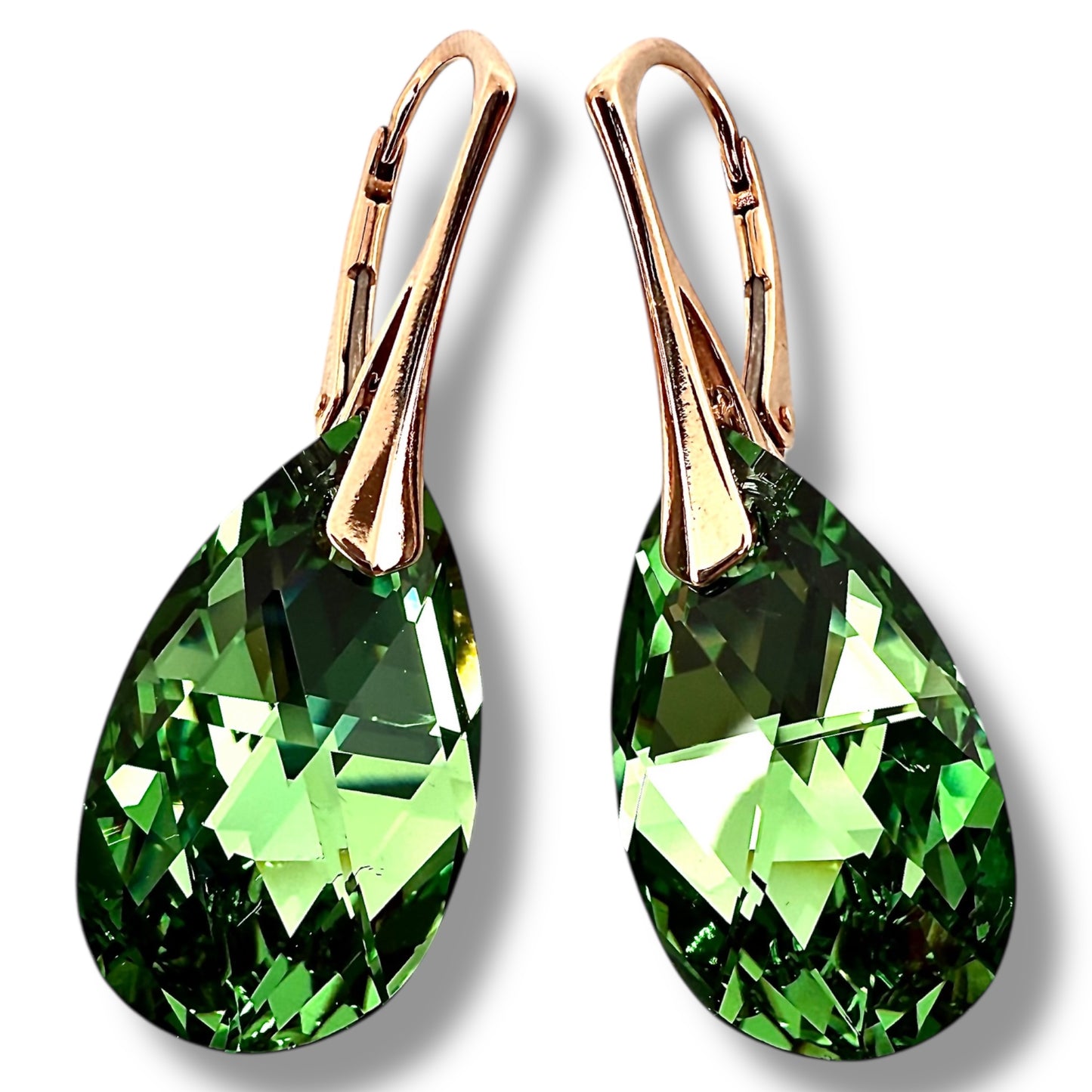 Sudraba kristālu auskari / Pear