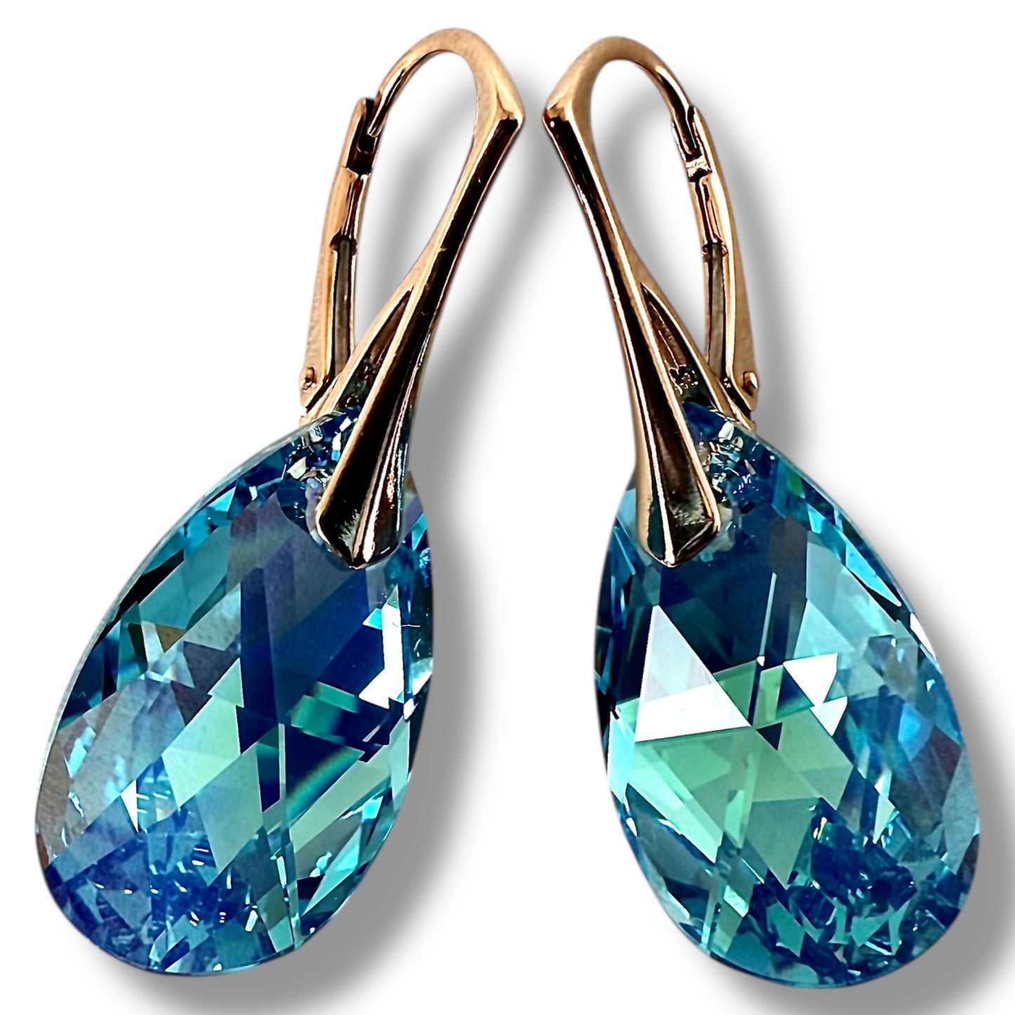 Sudraba kristālu auskari / Pear