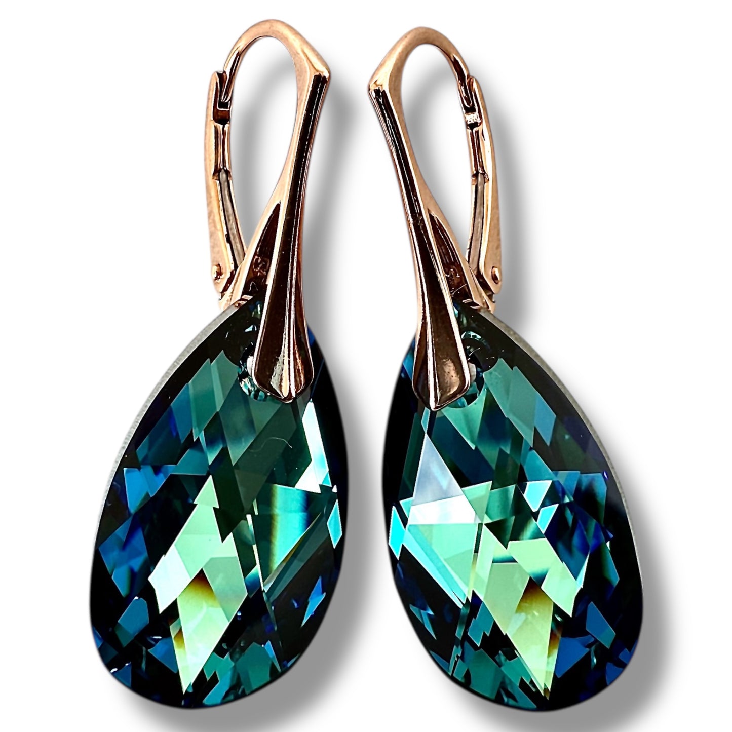 Sudraba kristālu auskari / Pear