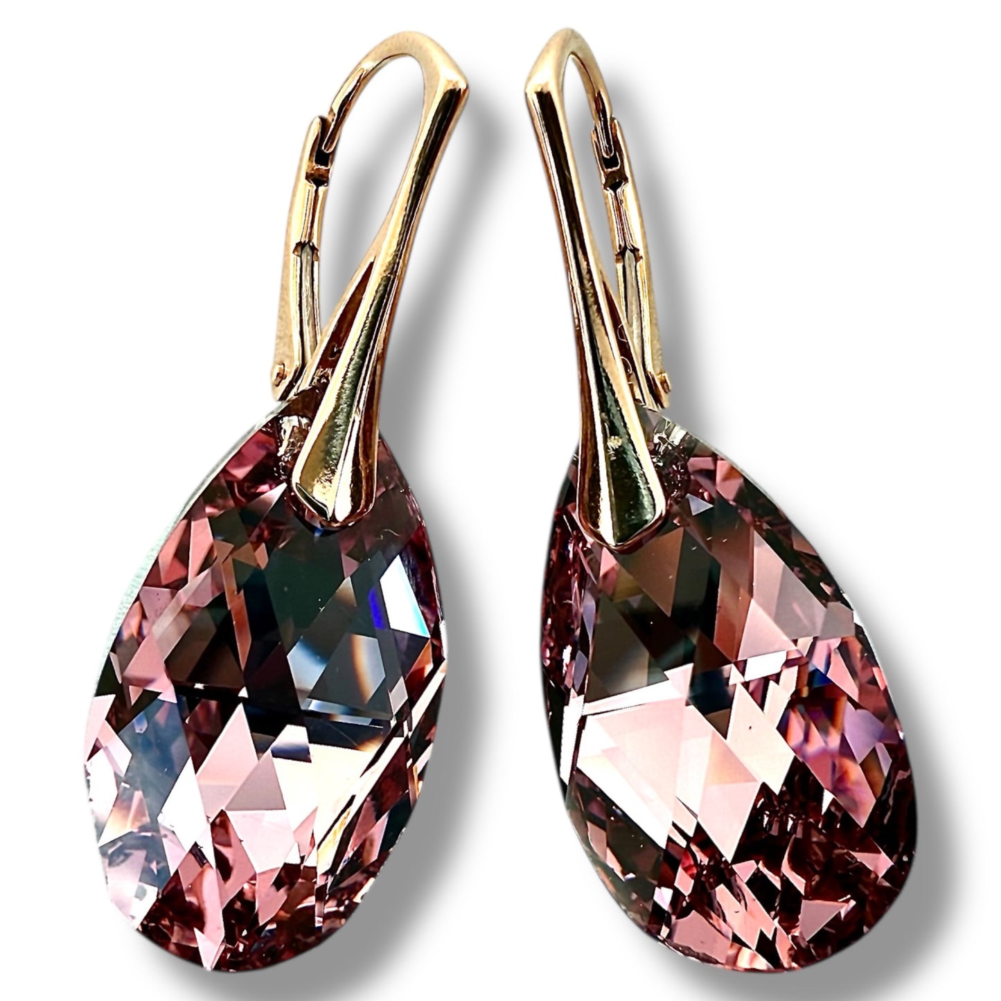 Sudraba kristālu auskari / Pear