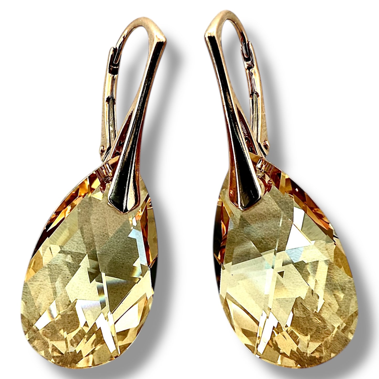 Sudraba kristālu auskari / Pear