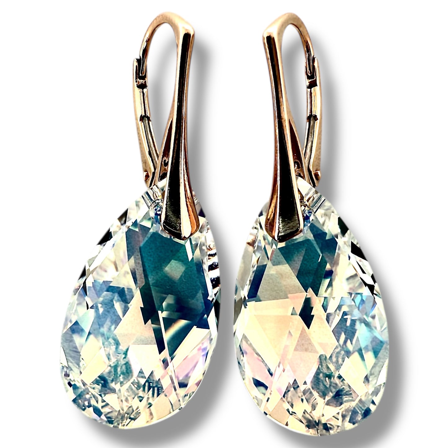 Sudraba kristālu auskari / Pear