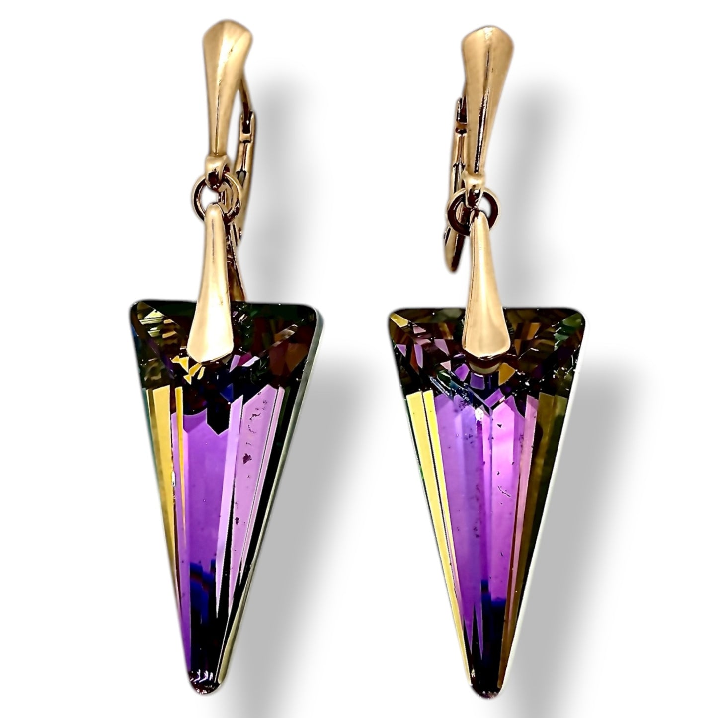 Sudraba Kristālu auskari / Triangle