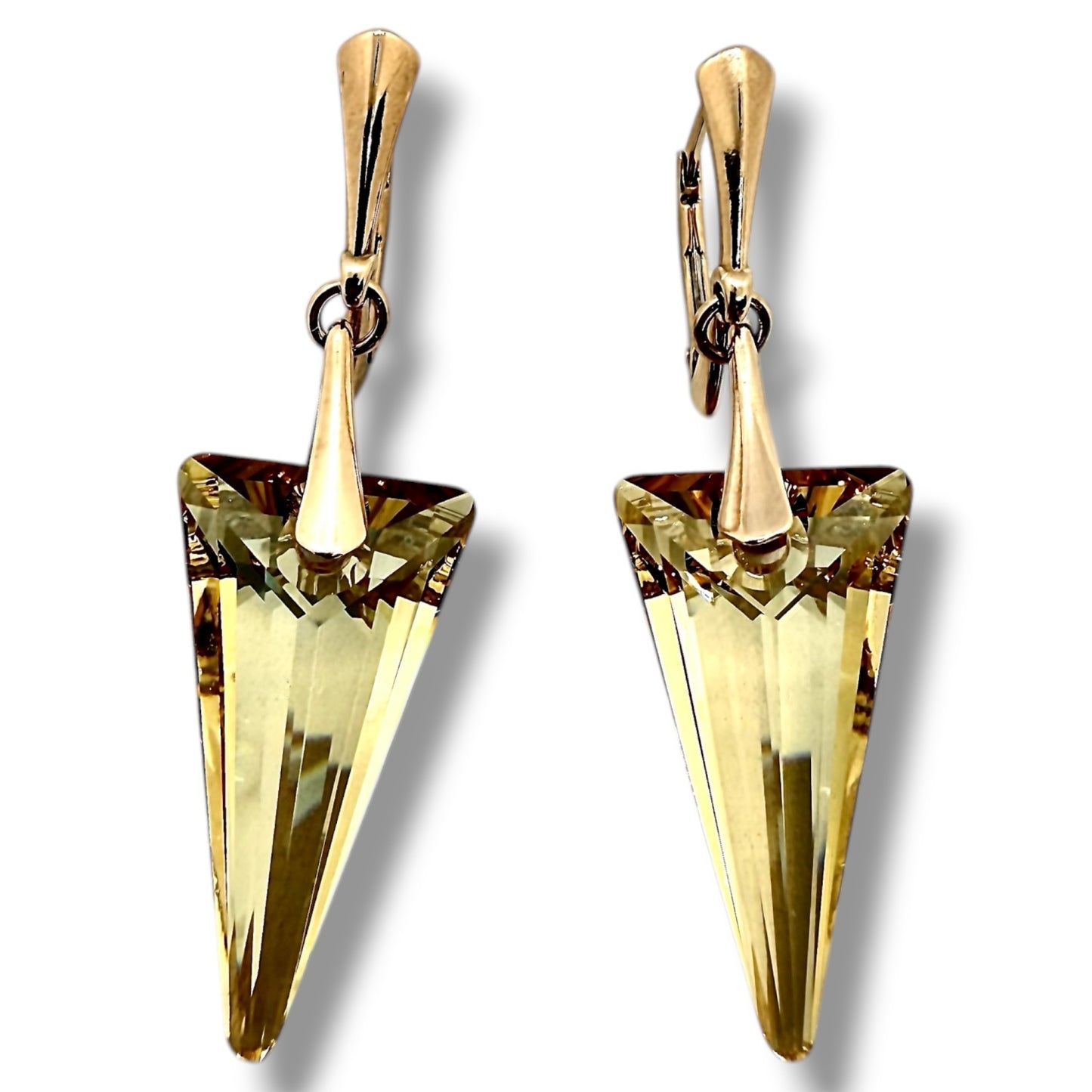 Sudraba Kristālu auskari / Triangle