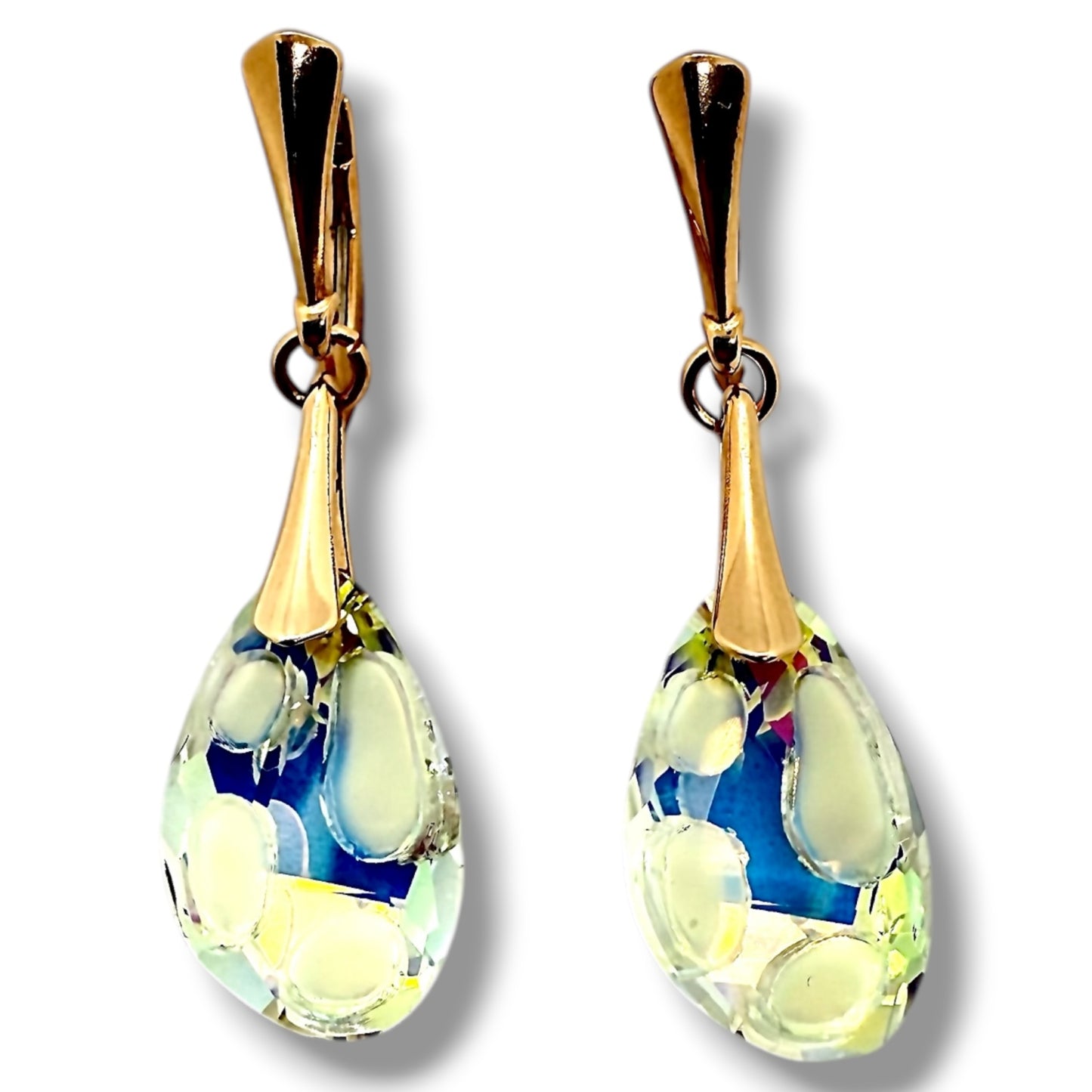 Sudraba Kristālu auskari / Fosil