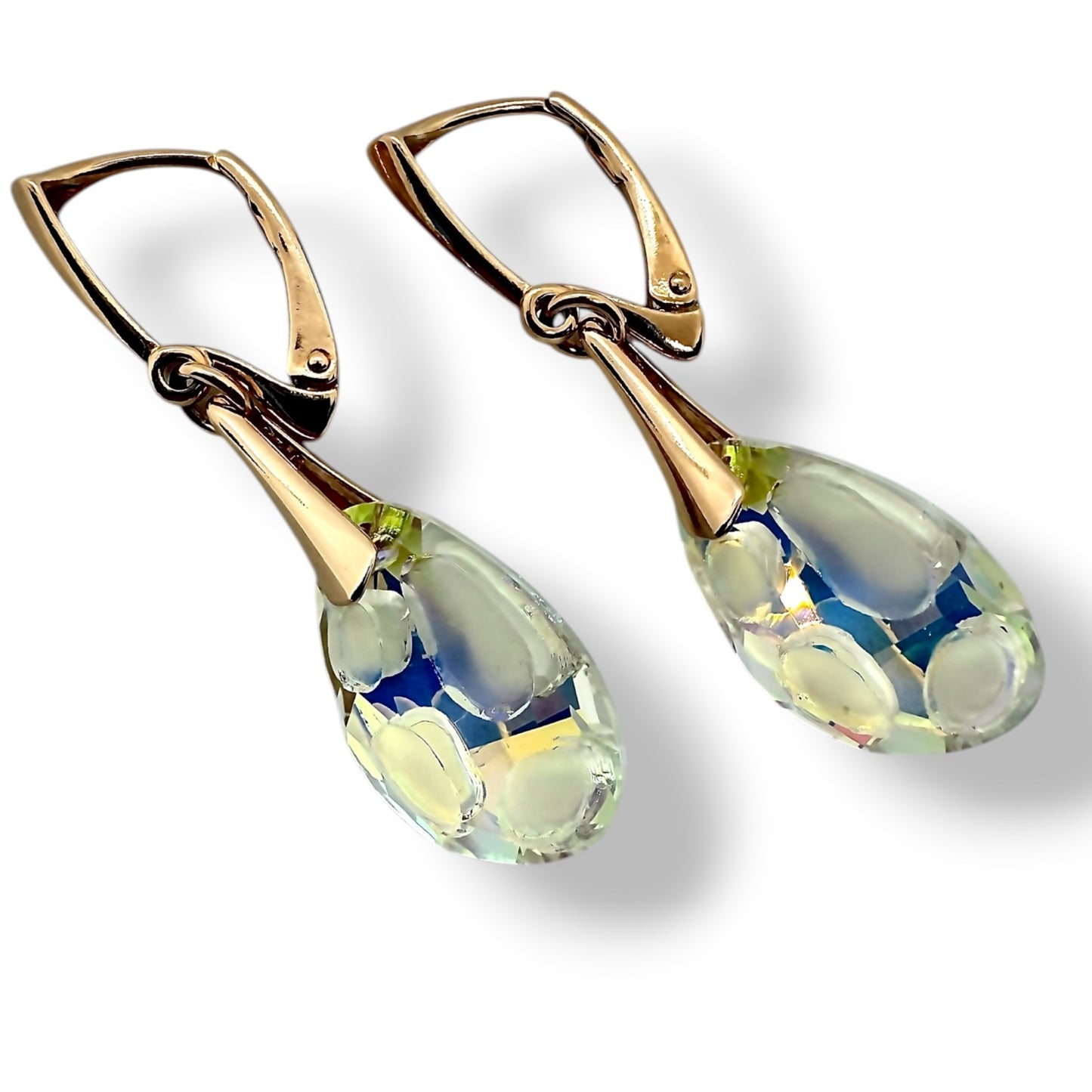 Sudraba Kristālu auskari / Fosil