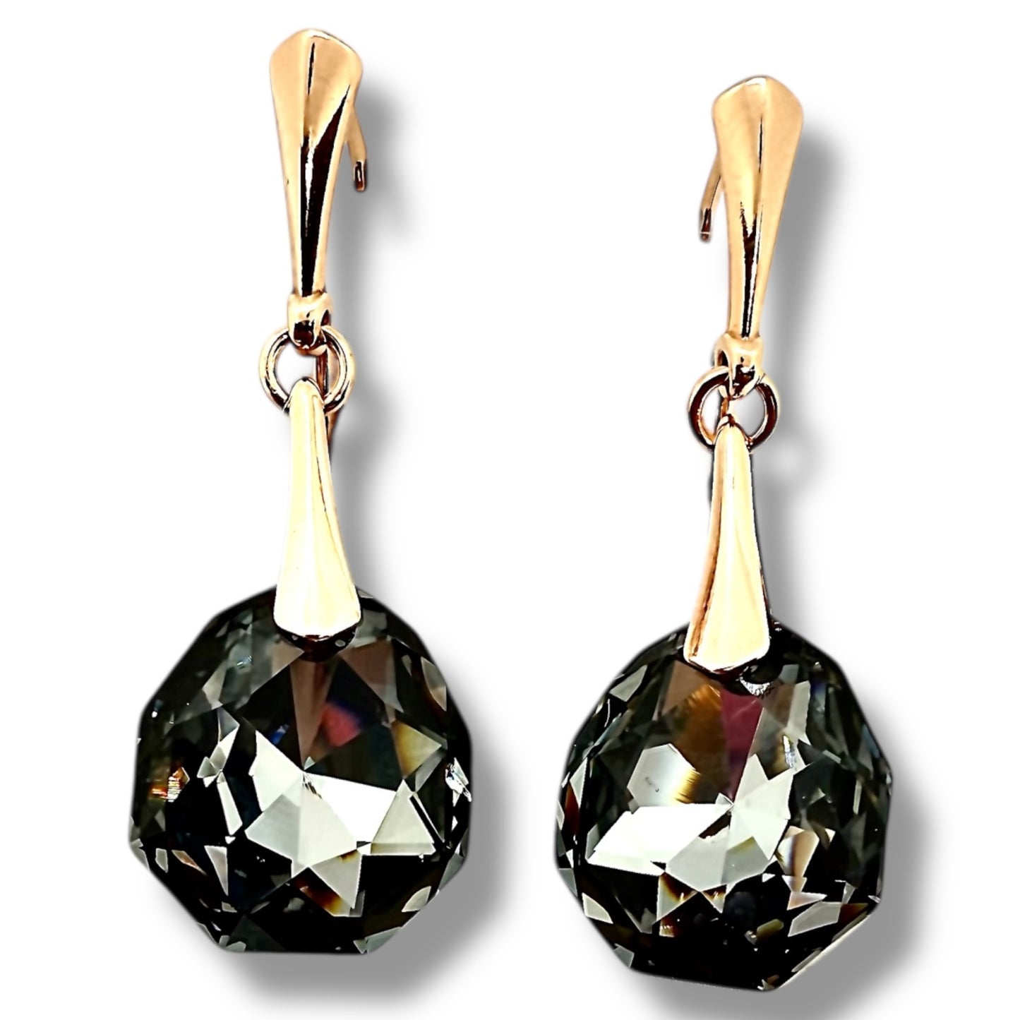 Sudraba Kristālu Auskari / Majestic