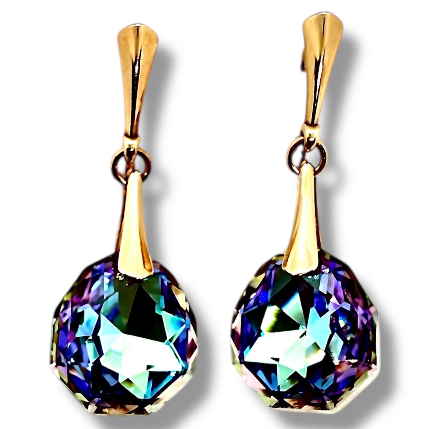 Sudraba Kristālu Auskari / Majestic