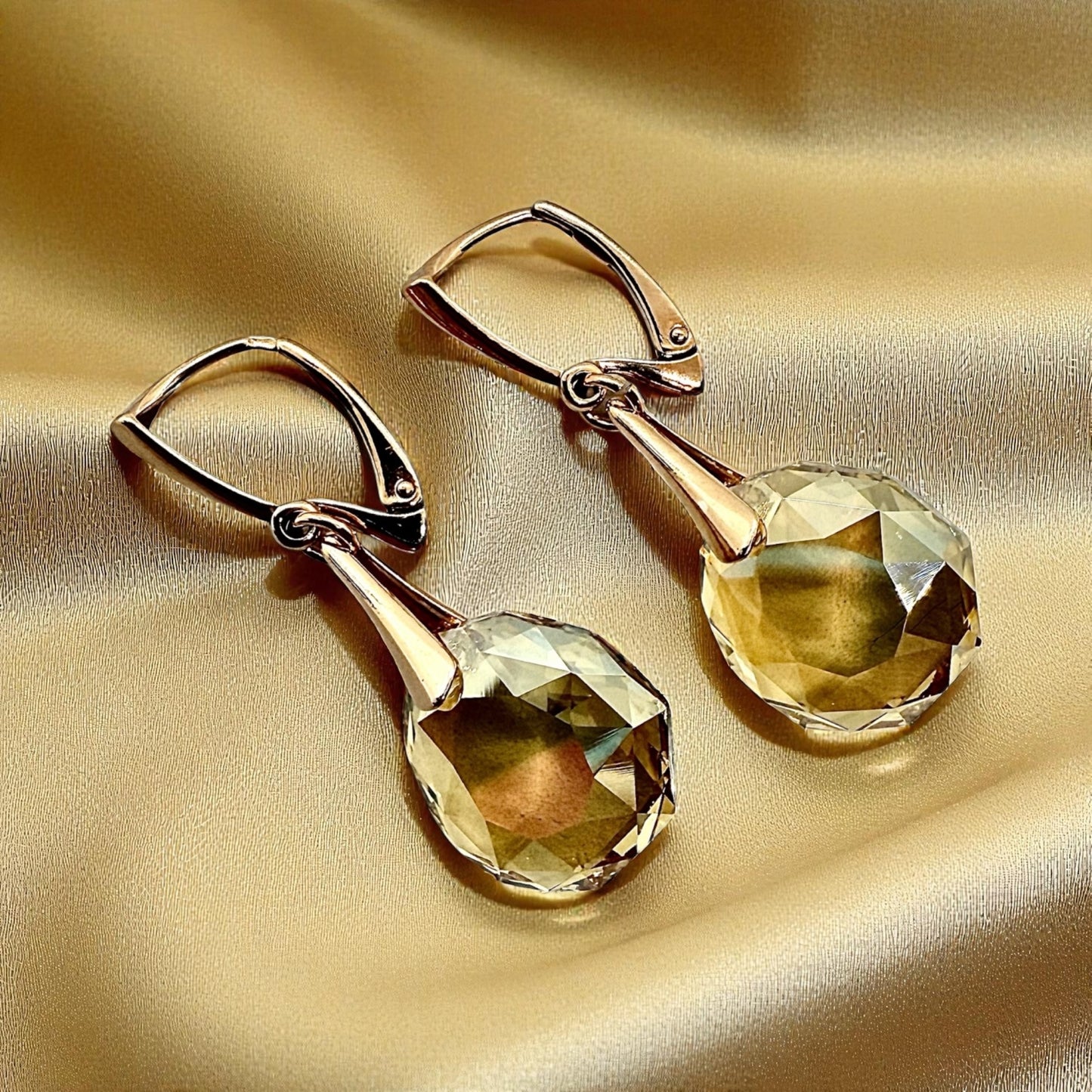 Sudraba Kristālu Auskari / Majestic