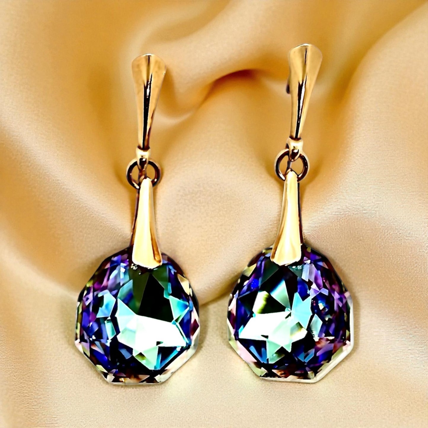 Sudraba Kristālu Auskari / Majestic