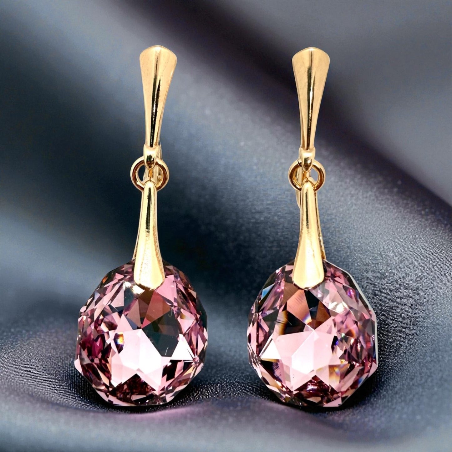 Sudraba Kristālu Auskari / Majestic