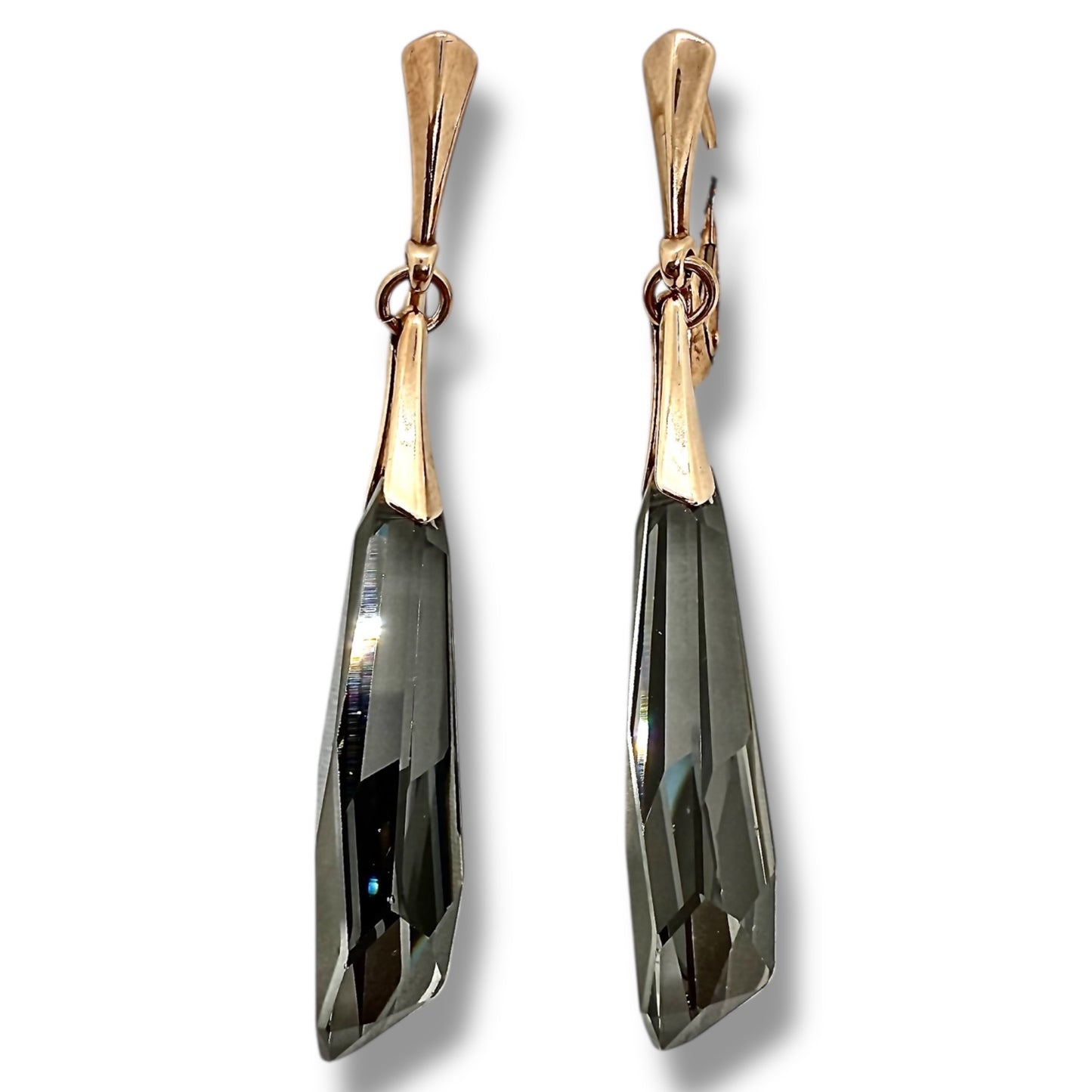 Sudraba Kristālu Auskari / Tear Drop