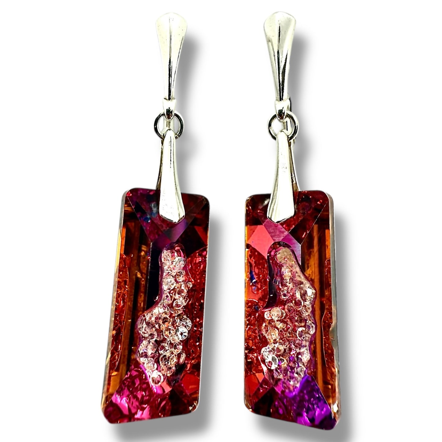 Sudraba Kristālu Auskari / Paradise Shine