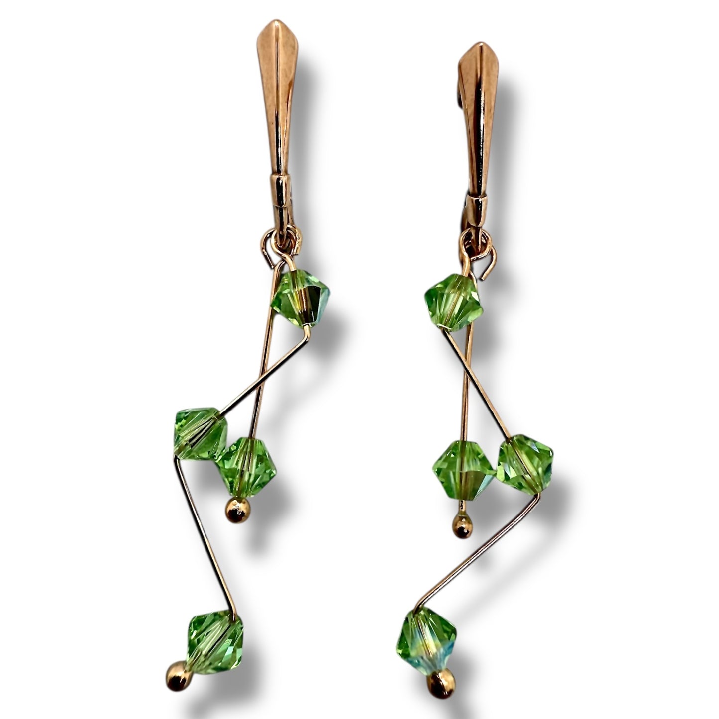 Sudraba Kristalu Auskari / Barbell