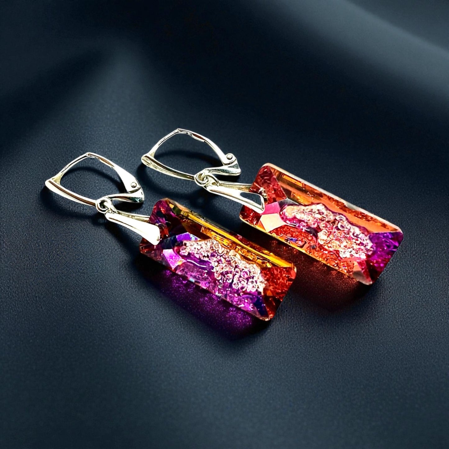 Sudraba Kristālu Auskari / Paradise Shine