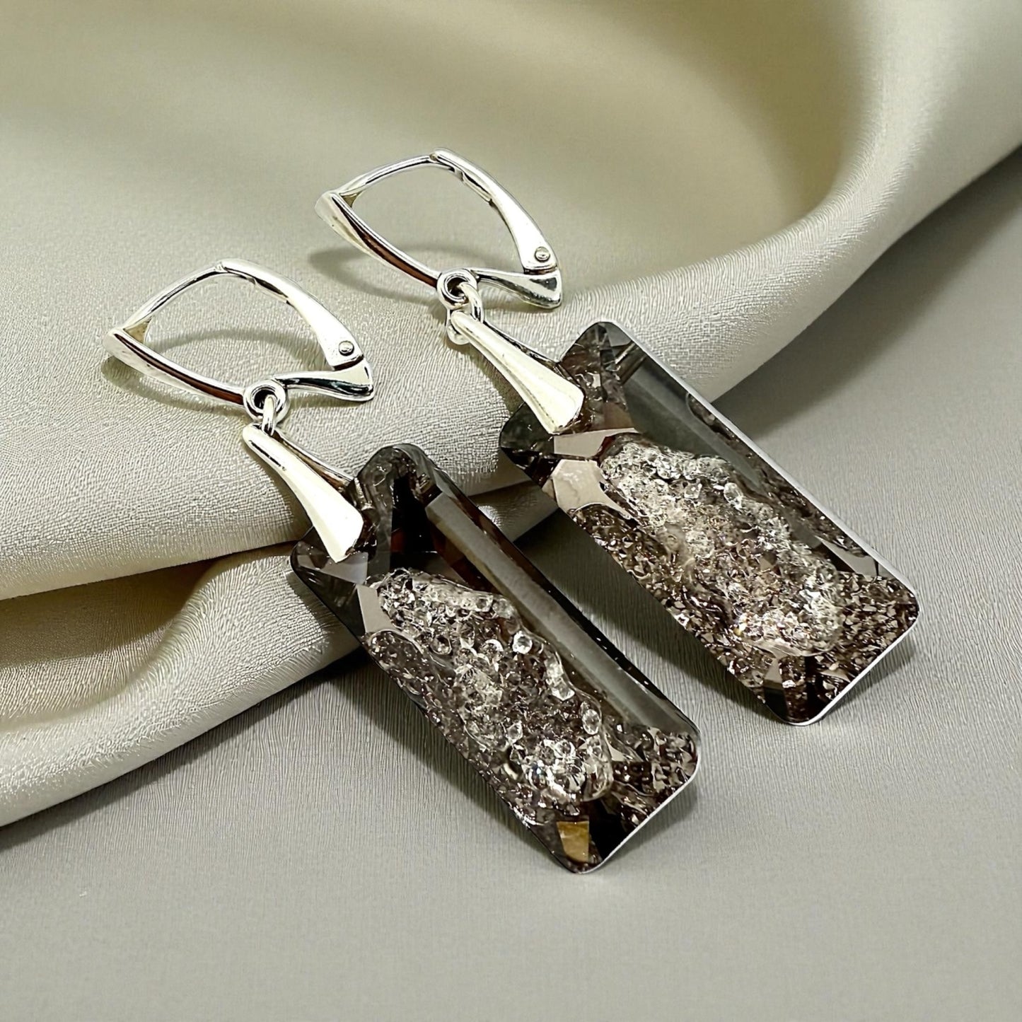 Sudraba Kristālu Auskari / Paradise Shine